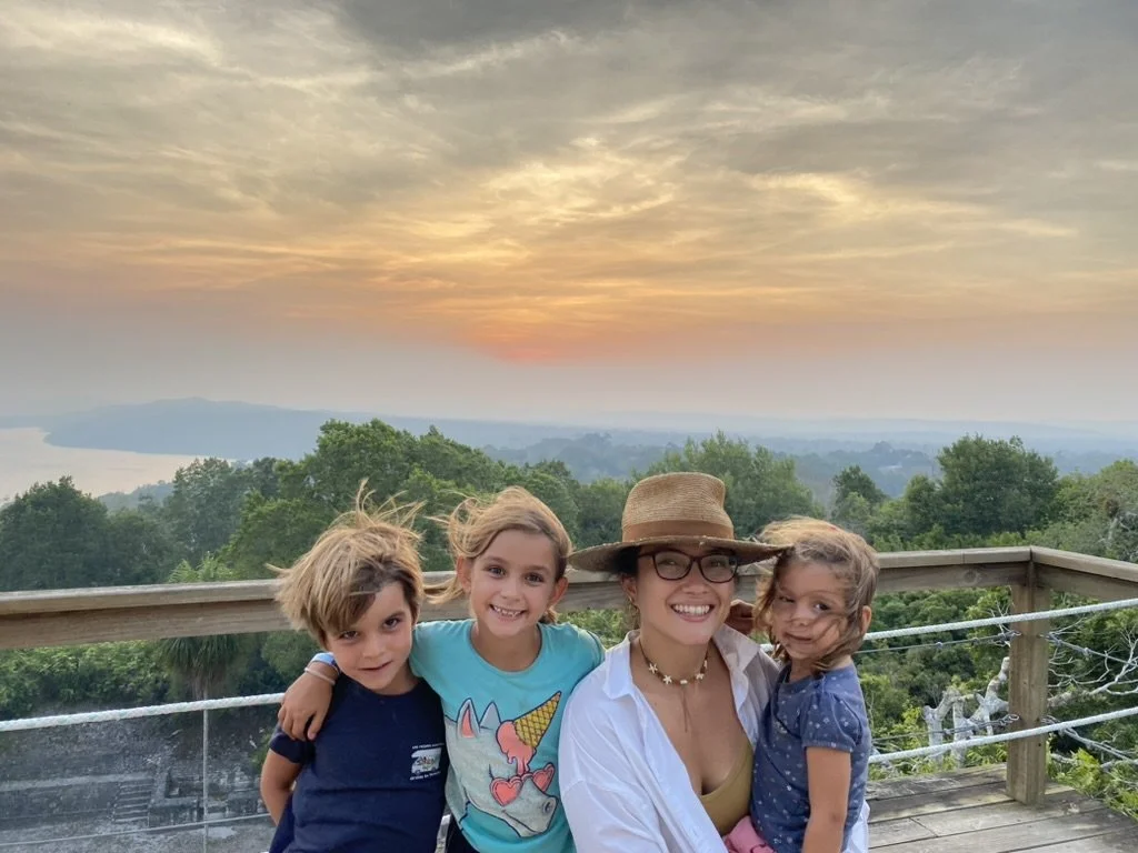 Kids at sunset